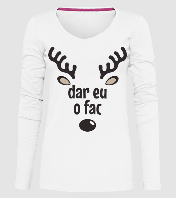 Dar eu o fac crăciun chiar căprioară Alb model alb pe tricou