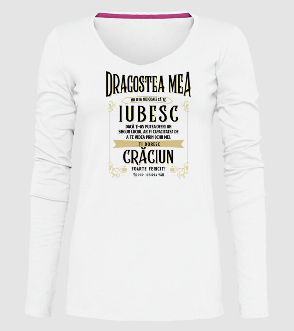 Dragostea mea model alb pe tricou