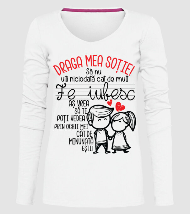 dragul meu soț javitott2411 model alb pe tricou