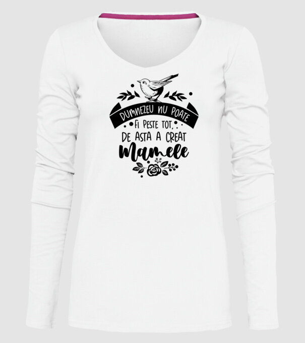 Dumnezeu nu poate fi peste tot model alb pe tricou