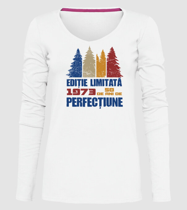 Ediție limitată 1973 - 50 de ani de perfecțiune model alb pe tricou