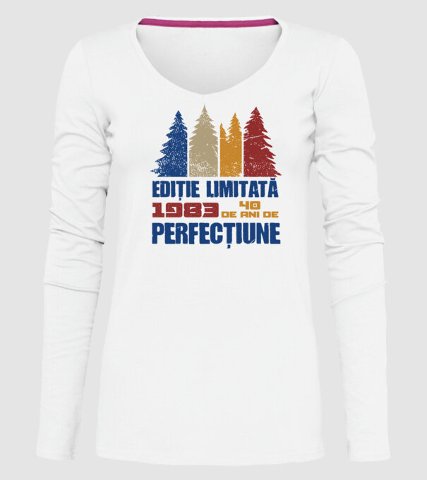 Ediție limitată 1983 - 40 de ani de perfecțiune model alb pe tricou