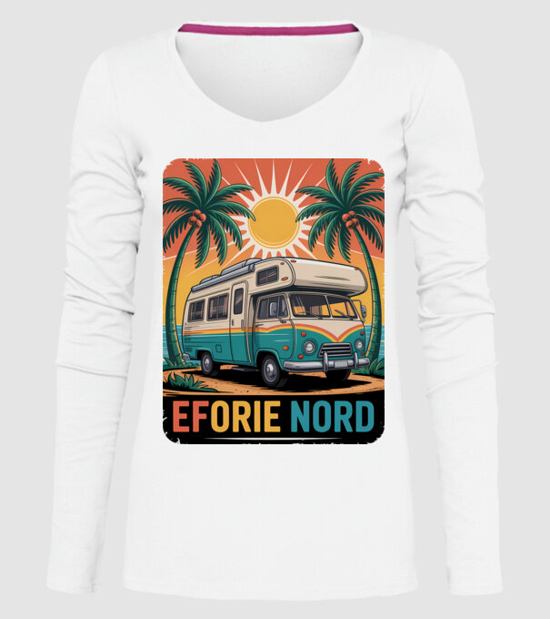 Eforie Nord model alb pe tricou