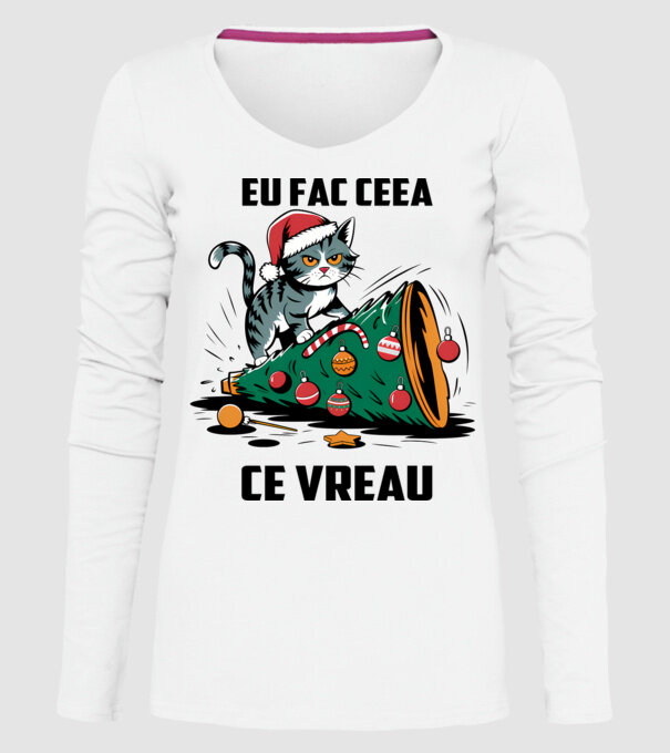Eu fac ceea ce vreau Alb model alb pe tricou