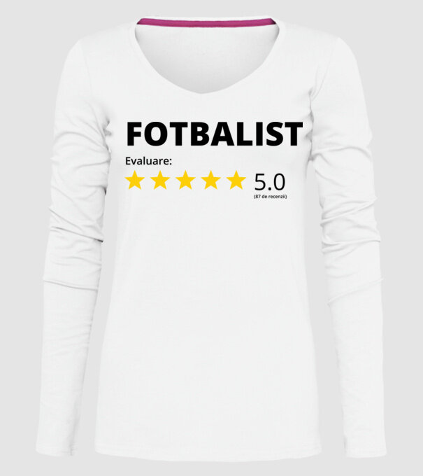 Evaluare 5 FOTBALIST model alb pe tricou