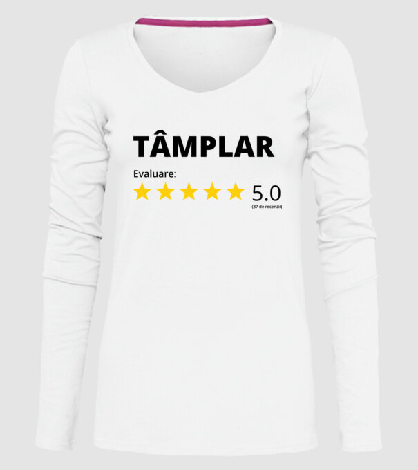 Evaluare - TÂMPLAR model alb pe tricou