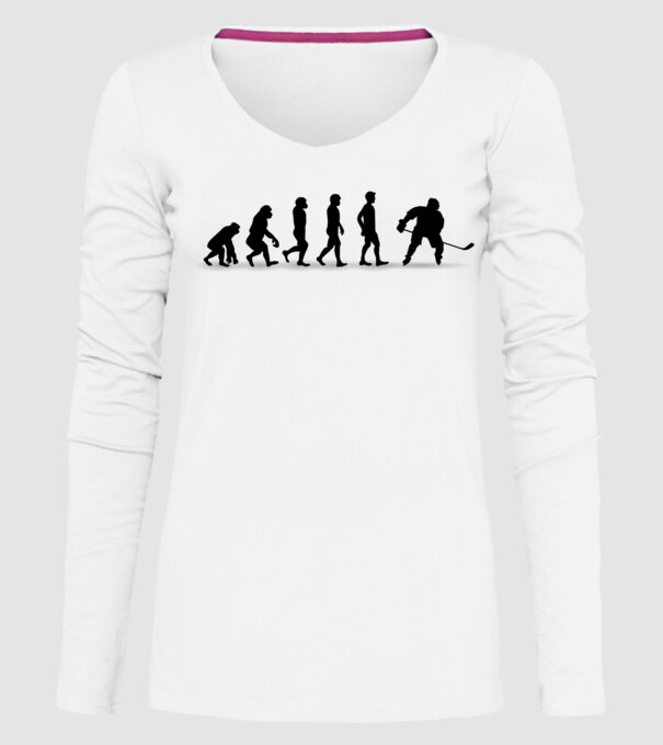 Evolution Hockey model alb pe tricou