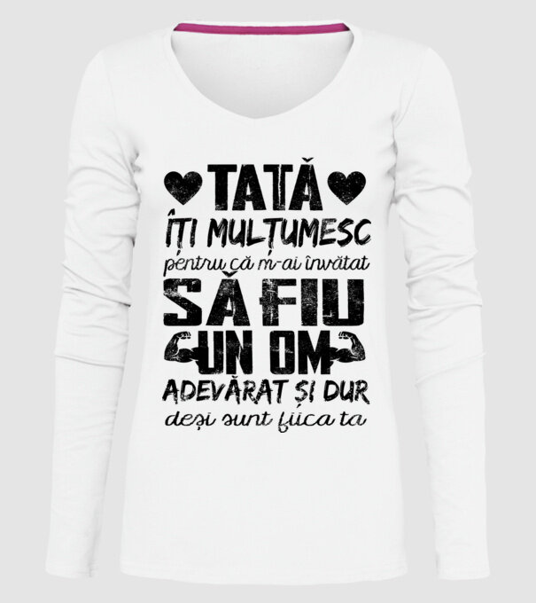 fiică crescută ca fiu Alb model alb pe tricou