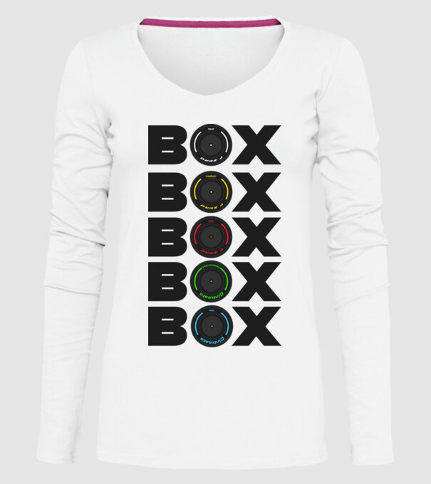 Forma1 box model alb pe tricou
