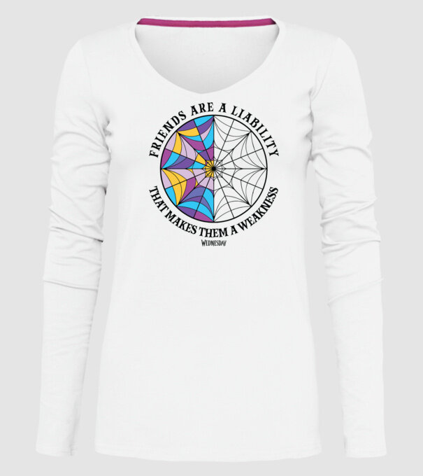 Friends are liability model alb pe tricou