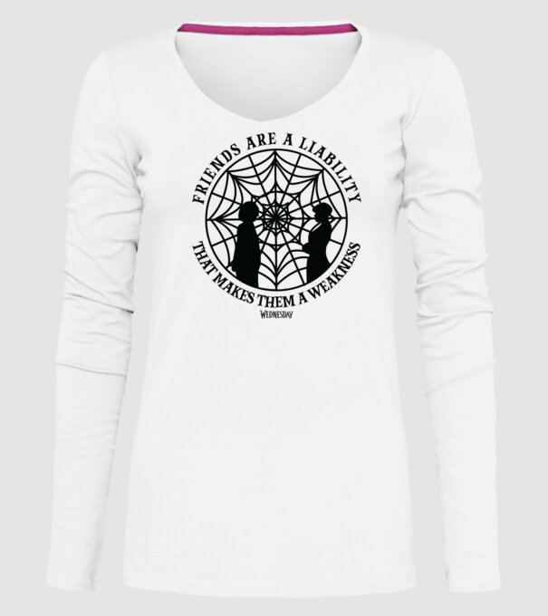 Friends are liability model alb pe tricou