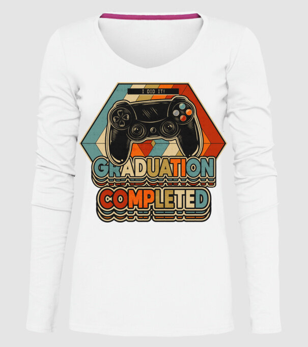 Graduation Completed model alb pe tricou