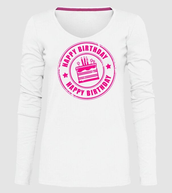 happy birthday model alb pe tricou