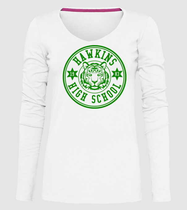 hawkins high school model alb pe tricou