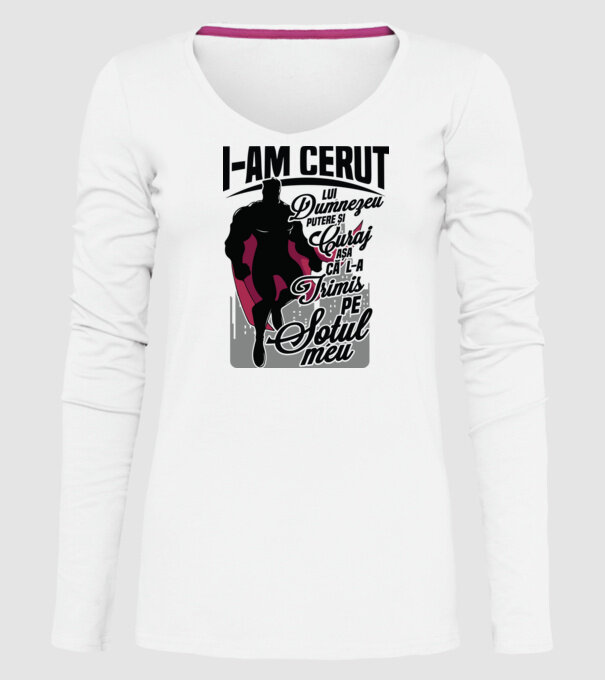 I-am cerut lui Dumnezeu putere și curaj - așa că l-a trimis pe soțul meu model alb pe tricou
