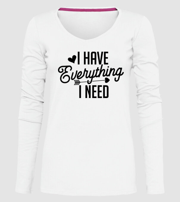 I have everything model alb pe tricou