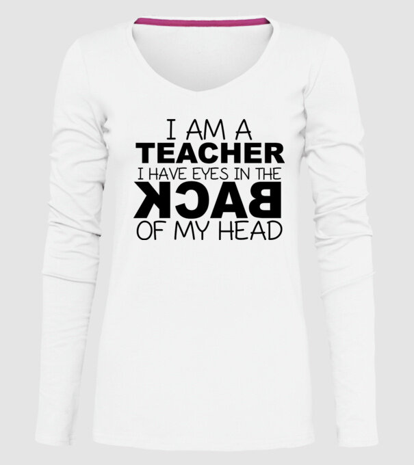 I have eyes in the back of my head model alb pe tricou
