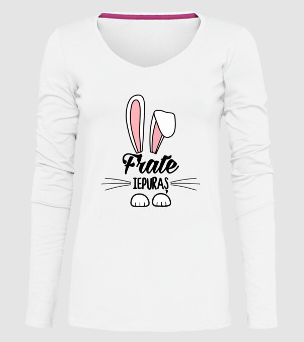 iepuraș frate model alb pe tricou