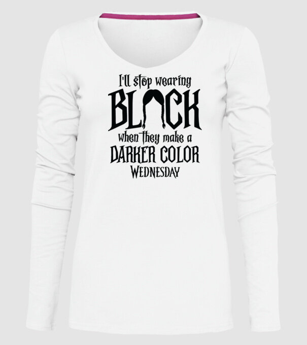ill stop wearing black model alb pe tricou