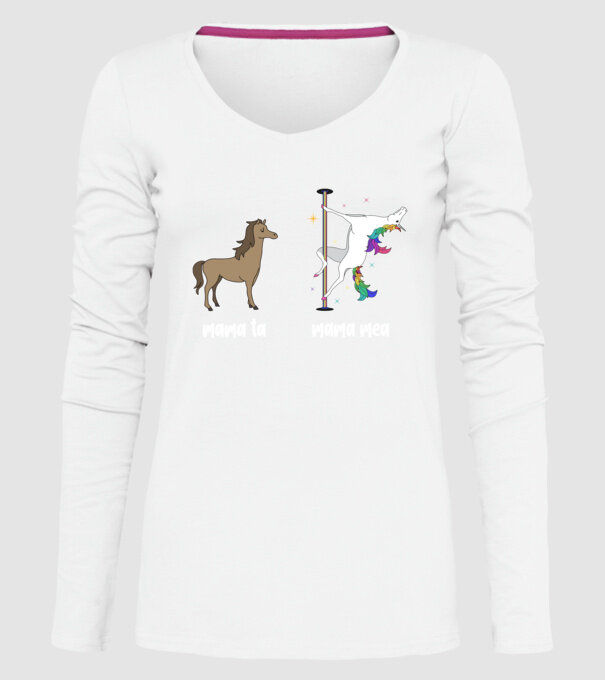mama ta - mama mea model alb pe tricou