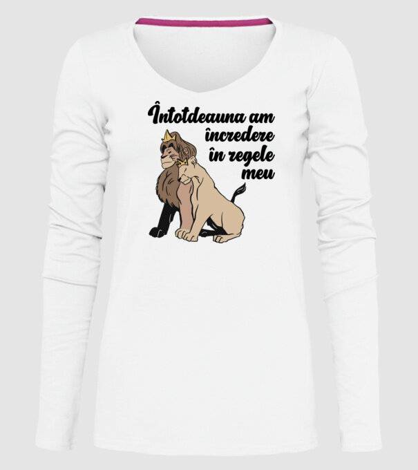 Întotdeauna am încredere în regele meu model alb pe tricou