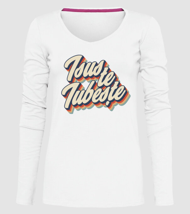 Isus te iubește model alb pe tricou