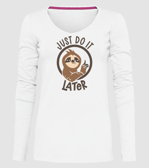 Just do it model alb pe tricou