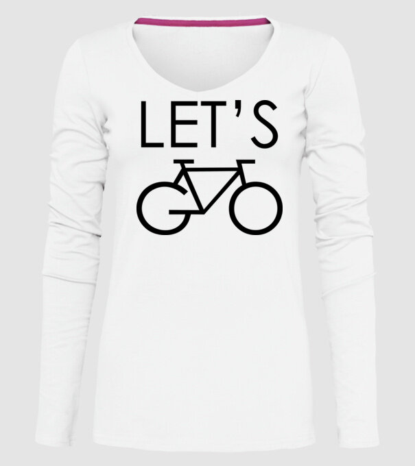 Let's go model alb pe tricou