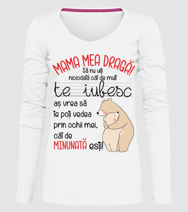 Mama Cât de minunat ești model alb pe tricou