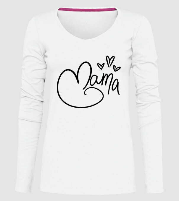 mama model alb pe tricou