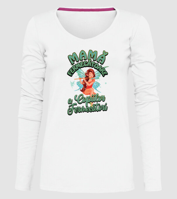 Mamă fermecătoare a copiilor fermecători model alb pe tricou