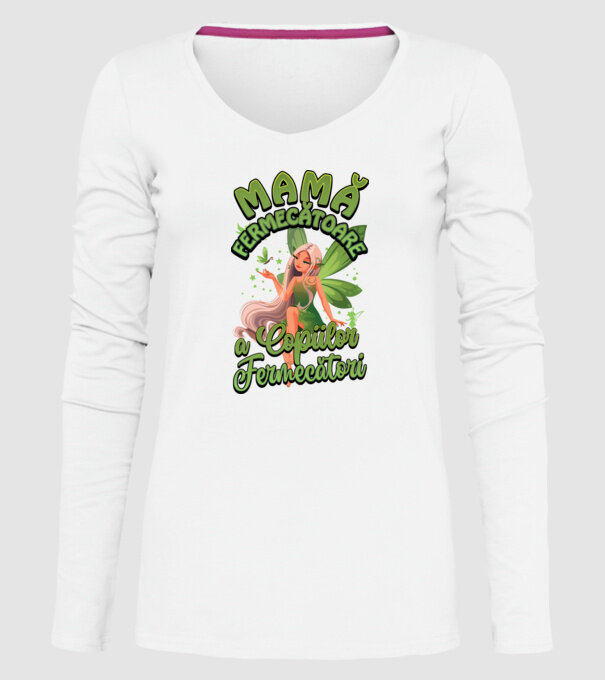 Mamă fermecătoare a copiilor fermecătorit model alb pe tricou