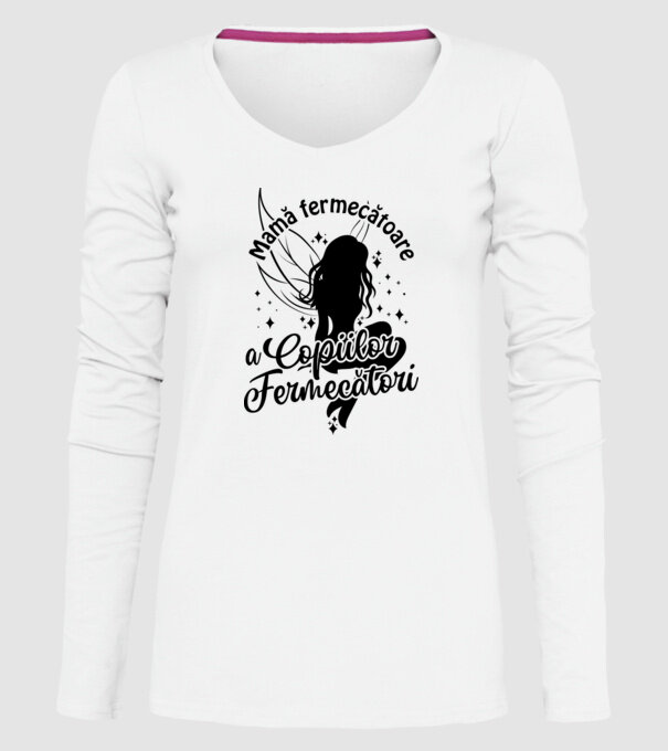 Mamă fermecătoare a copiilor fermecători model alb pe tricou