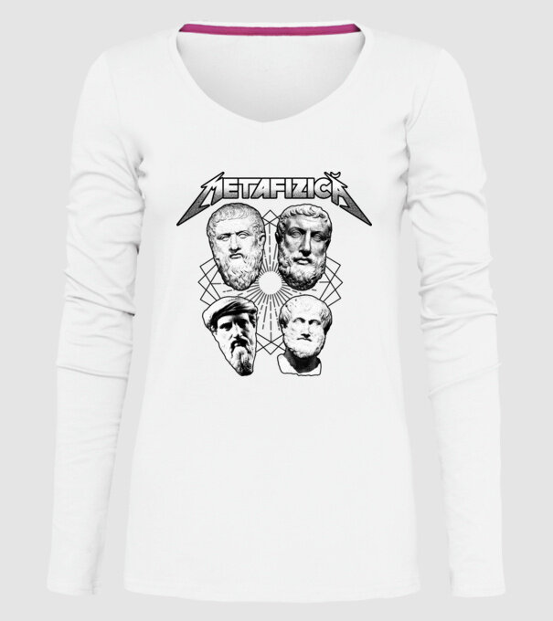 metafizică model alb pe tricou