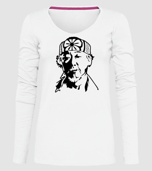Miyagi head cobra kai model alb pe tricou
