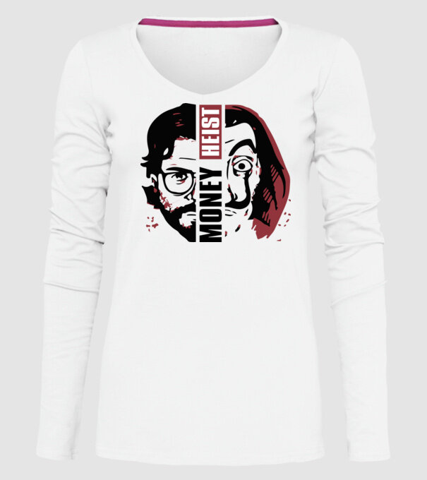 money heist professor model alb pe tricou