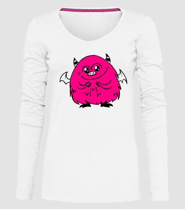 monstruleț model alb pe tricou