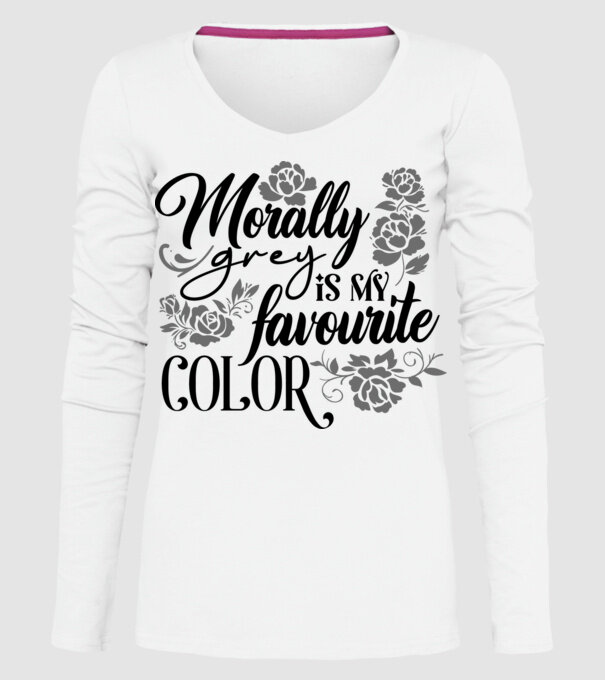 Moraly Gray is my favorite color model alb pe tricou