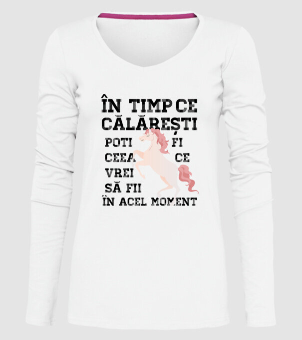 în timp ce călărești poți fi ceea ce vrei să fii - în acel moment model alb pe tricou
