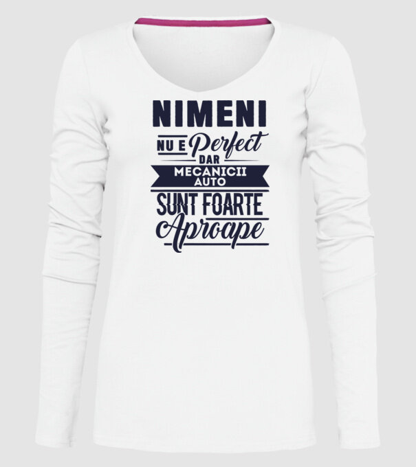 Nimeni nu e perfect, dar mecanicii auto sunt foarte aproape model alb pe tricou