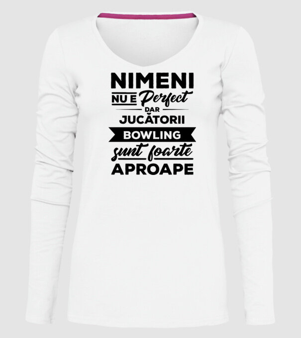 nimeni nu e perfect, dar jucătorii bowling sunt foarte aproape model alb pe tricou