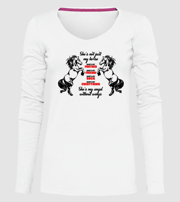 Not just a horse! model alb pe tricou