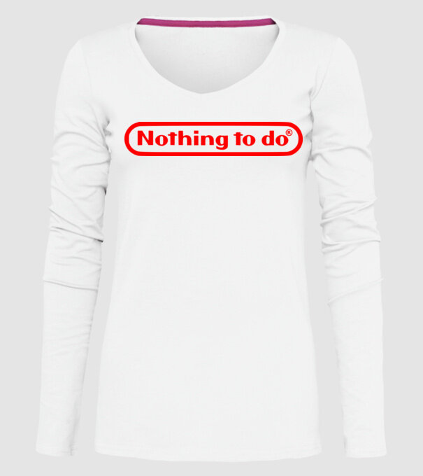 Nothing to do model alb pe tricou