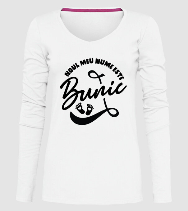 Noul meu nume este Bunic model alb pe tricou