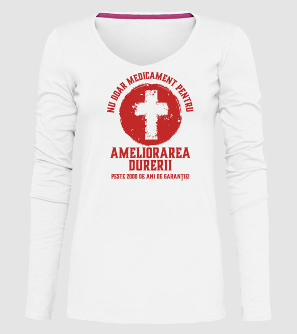 Nu doar medicament pentru ameliorarea durerii, peste 2000 de ani de garanție! model alb pe tricou
