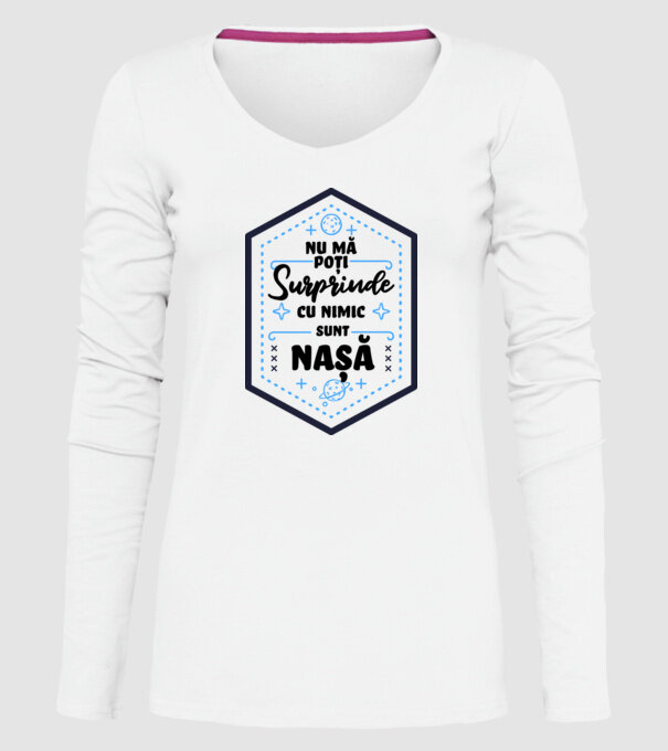 Nu mă poți surprinde cu nimic, sunt naș model alb pe tricou