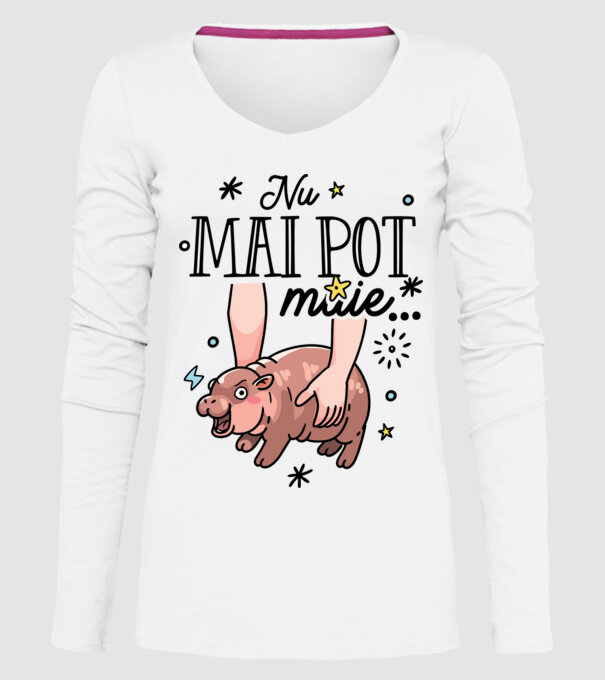 Nu mai pot muie... model alb pe tricou