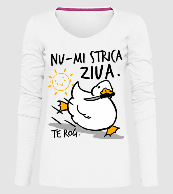 Nu-mi strica ziua. model alb pe tricou