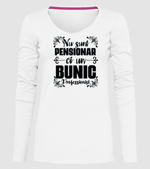 Nu sunt_pensionar, ci un bunic profesionist model alb pe tricou