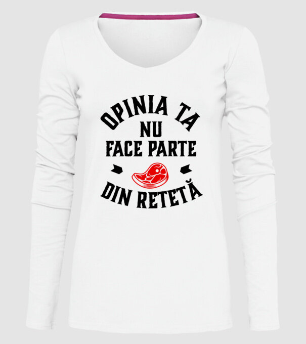 Opinia ta nu face parte din rețetă model alb pe tricou